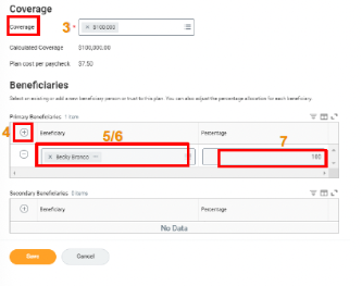 Coverage section on workday